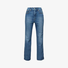 Прямые джинсы Good Curve из эластичного денима с высокой посадкой Good American, синий