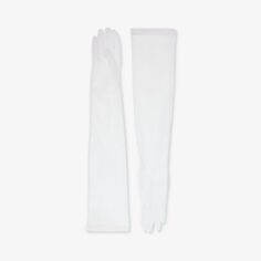 Шелковые перчатки Montserrat длиной до локтя Paula Rowan, белый