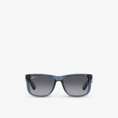 RB4165 Солнцезащитные очки Justin в прямоугольной оправе из ацетата ацетата Ray-Ban, синий