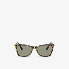 SK6004 солнцезащитные очки из ацетата черепаховой расцветки в прямоугольной оправе Swarovski, коричневый