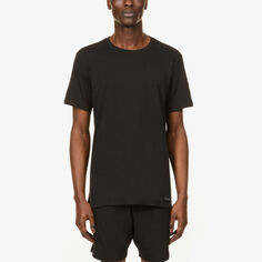 Комплект из трех футболок из хлопкового трикотажа Calvin Klein, черный