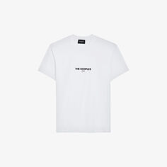 Хлопковая футболка с брендовым принтом The Kooples, цвет whi01