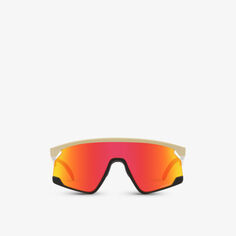 OO9280 Bxtr солнцезащитные очки из ацетата в прямоугольной оправе Oakley, коричневый