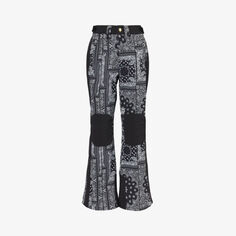 Расклешенные лыжные брюки Niseko средней посадки из эластичной ткани P.E Nation, черный