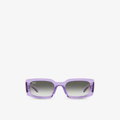 RB4395 Kiliane солнцезащитные очки в прозрачной ацетатной оправе в прямоугольной оправе Ray-Ban, фиолетовый