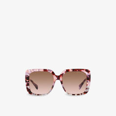 MK2183U солнцезащитные очки Mallorca в квадратной оправе из ацетата Michael Kors, розовый