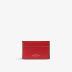 Визитница из панамской кожи Smythson, красный