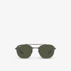 Солнцезащитные очки RB3688 в квадратной оправе из бронзы Ray-Ban, серый