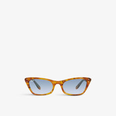 Солнцезащитные очки «кошачий глаз» RB2299 Lady Burbank из ацетата Ray-Ban, синий