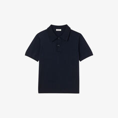 Рубашка-поло из эластичной ткани Sandro, цвет noir / gris
