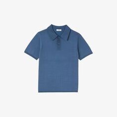 Рубашка-поло из эластичной ткани Sandro, цвет bleus