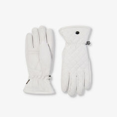 Кожаные перчатки Nishi с фирменной бляшкой Goldbergh, белый