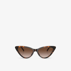 MK2195U солнцезащитные очки Harbour Island в ацетатной оправе «кошачий глаз» Michael Kors, коричневый