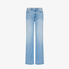 Расклешенные джинсы Leenah 32 из эластичного денима со средней посадкой Paige, цвет nightingale