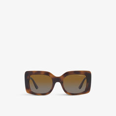 VO5481S солнцезащитные очки в прямоугольной оправе черепахового цвета Vogue, коричневый