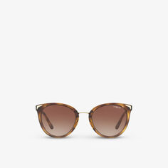 Солнцезащитные очки VO5230S в оправе «кошачий глаз» из ацетата черепаховой расцветки Vogue, коричневый