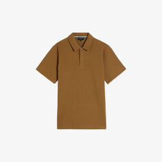 Рубашка-поло Bute с фактурной отделкой из эластичного хлопка Ted Baker, оранжевый