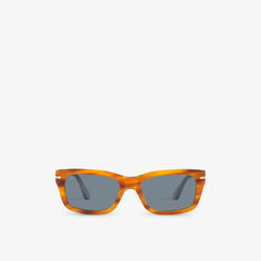 PO3301S солнцезащитные очки из ацетата черепаховой расцветки в прямоугольной оправе Persol, коричневый