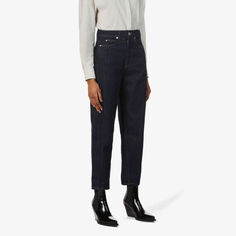 Аутентичные прямые джинсы с высокой посадкой Whistles, темно-синий