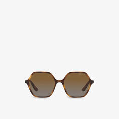 VO5361S солнцезащитные очки в неправильной оправе из ацетата черепаховой расцветки Vogue, коричневый