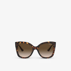 VO5338S солнцезащитные очки в оправе-подушке из ацетата черепаховой расцветки Vogue, коричневый