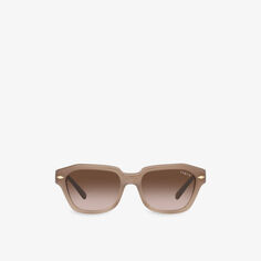 VO5444S солнцезащитные очки в неправильной оправе из ацетата ацетата Vogue, коричневый