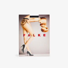 Колготки Sheer Lady плотностью 20 ден с цветочной вышивкой Falke, черный