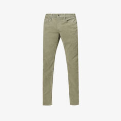 L&apos;homme прямые брюки узкого кроя из эластичной ткани Frame, цвет washed military