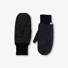 Стеганые перчатки из переработанного нейлона Juicy Couture, черный