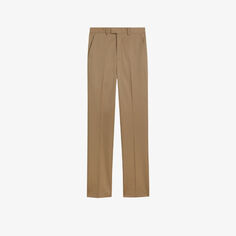 Прямые шерстяные брюки Leyden Fit Ted Baker, цвет natural