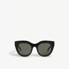Солнцезащитные очки Air Heart из ацетата кошачьего глаза Le Specs, черный