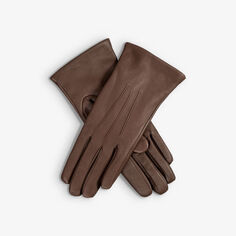 Кожаные перчатки Maisie для сенсорного экрана на кашемировой подкладке Dents, цвет mocca