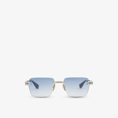 D4000423 солнцезащитные очки в металлической квадратной оправе Dita, серебряный