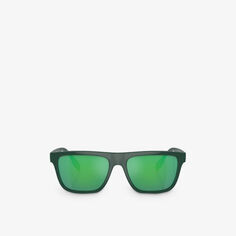 BE4402U солнцезащитные очки в квадратной оправе из биополиамида Burberry, зеленый