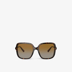 BV8228B солнцезащитные очки из ацетата в квадратной оправе Bvlgari, коричневый