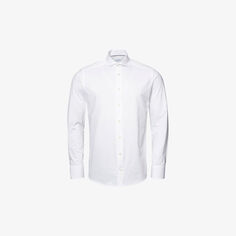 Рубашка делового кроя из эластичной ткани, тянущаяся в четырех направлениях Eton, белый