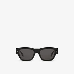 AM0409S солнцезащитные очки из ацетата в квадратной оправе Alexander Mcqueen, черный