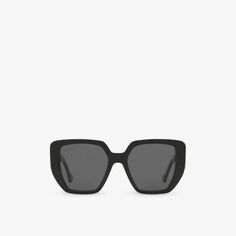 GC001595 GG0956S солнцезащитные очки из ацетата в прямоугольной оправе Gucci, черный