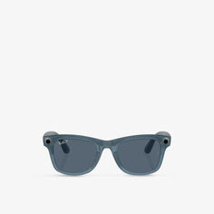 Солнцезащитные очки Ray-Ban Meta RW4008 Wayfarer из ацетата Ray-Ban, синий