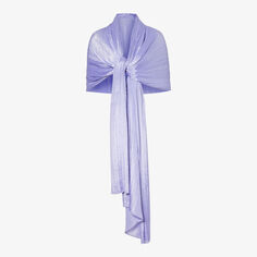 Базовый вязаный шарф со складками Pleats Please Issey Miyake, синий