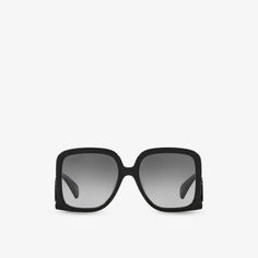 GC002056 GG1326S солнцезащитные очки из ацетата в прямоугольной оправе Gucci, черный