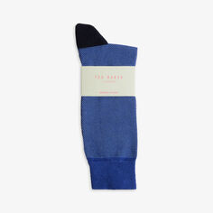 Носки из смесового органического хлопка с логотипом Coretex Ted Baker, синий