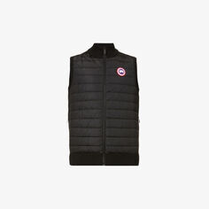 Жилет из шерсти и пуха с высоким воротником Canada Goose, черный