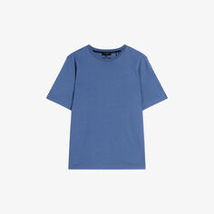 Хлопковая футболка Tywinn стандартного кроя с короткими рукавами Ted Baker, синий