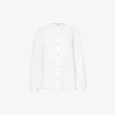 Рубашка из органического хлопка с нагрудником The White Company, белый