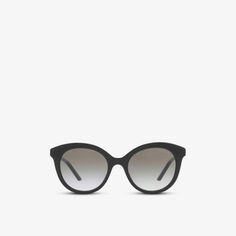 Солнцезащитные очки PR 02YS в круглой оправе из ацетата Prada, черный