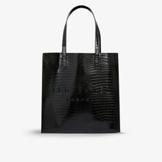 Большая сумка-шоппер Croccon из искусственной кожи Ted Baker, черный