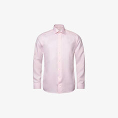 Рубашка обычного кроя Business Signature из хлопкового твила со скошенными манжетами Eton, розовый