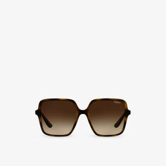 Солнцезащитные очки VO5352S в квадратной оправе Vogue, коричневый