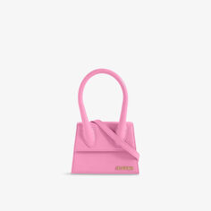 Кожаная сумка Le Chiquito среднего размера с верхней ручкой Jacquemus, розовый
